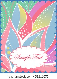 Abstract flower greeting card