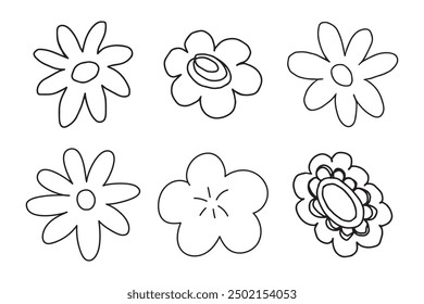 Abstrakte Blume handgezeichnet für Druck, Element und Illustration