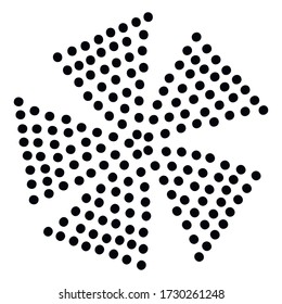 Abstract flower. Hand drawn vector illustration, isolated on white background.