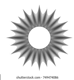 abstract flower head design vector black white