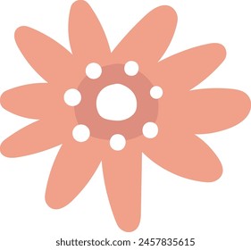 Abstract Flower Head Vector Illustration