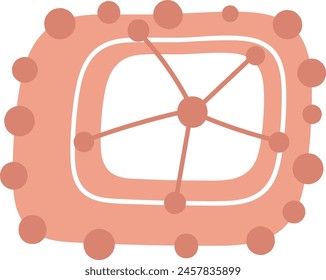 Ilustración vectorial de cabeza de flor Abstractas