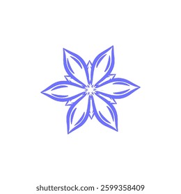 abstract flower icon design without background