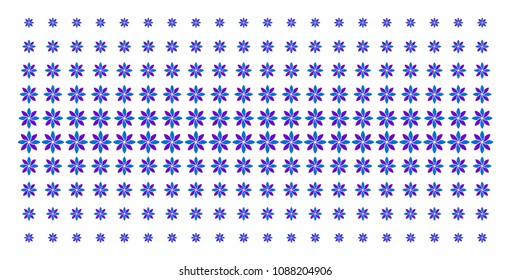 Abstract flower icon halftone pattern, designed for backgrounds, covers, templates and abstract effects. Vector abstract flower objects arranged into halftone array.