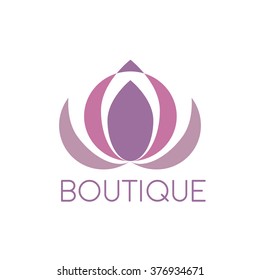 Abstract flower icon, logo. Beautiful design element