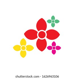 abstract flower icon logo vector