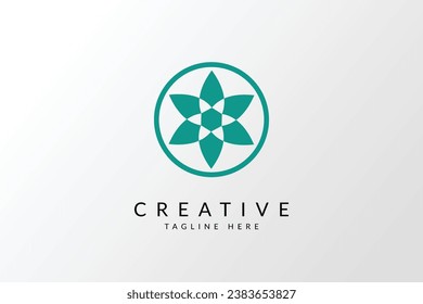 Abstract flower icon, spa logo, wellness logo, beauty salon logo, boutique icon