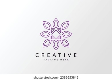 Abstract flower icon, spa logo, wellness logo, beauty salon logo, boutique icon