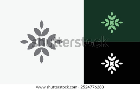 
Abstract Flower Icon, symbol fully editable vector template