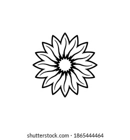 Abstract flower icon vector illustration