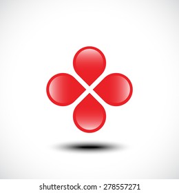 Abstract flower icon. Vector illustration
