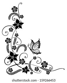 Butterfly corner border Stock Vectors, Images & Vector Art | Shutterstock