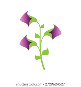 Ilustración de flor Abstractas con pétalos degradados