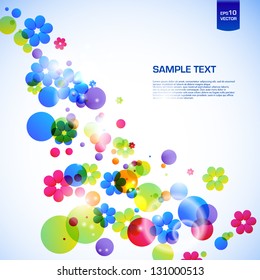 Abstract flower illustration with space for message
