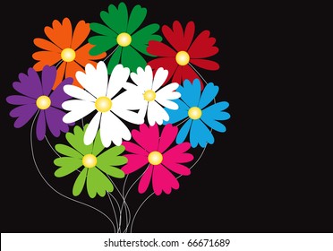 abstract flower Illustration vector spring summer