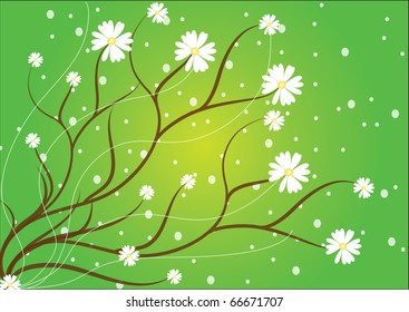 abstract flower Illustration vector spring summer