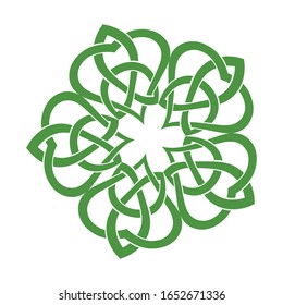 Abstract flower inspired by Celtic knot, vector