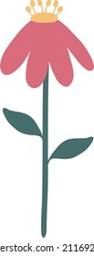 The abstract flower. An isolated element on transparent background. Use this element to create design for your product. Vector graphic.
