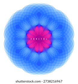 Abstract flower isolated on a white background. Fractal. Design element. Color gradient. Vector illustration for a brochure, banner, cover, postcard, flyer, or presentation.