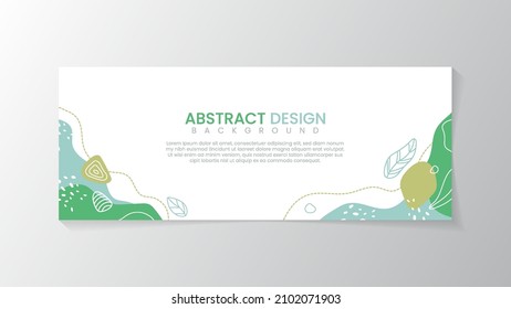 Abstract flower and leaf in flat design template for your wallpaper or banner background