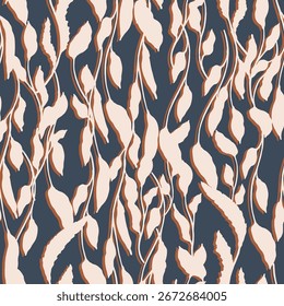 abstract flower leaf in hand drawing pattern