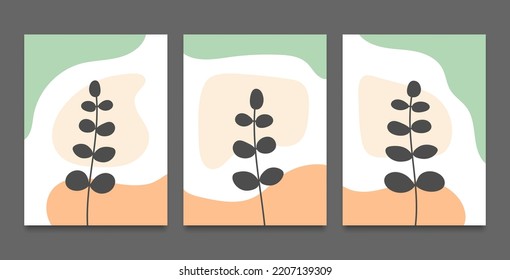 abstrakte Blumenblätter, grüne Wanddekor Aquarellhintergrund, Vektordesign