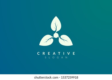 Abstract flower and leaf logo design. Simple and modern vector design for business brands in the spa, hotel, beauty, health, fashion, cosmetic, boutique, salon, yoga, therapy