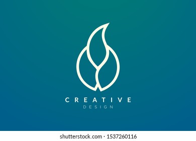Abstract flower and leaf logo design. Simple and modern vector design for business brands in the spa, hotel, beauty, health, fashion, cosmetic, boutique, salon, yoga, therapy