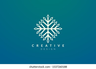 Abstract flower and leaf logo design. Simple and modern vector design for business brands in the spa, hotel, beauty, health, fashion, cosmetic, boutique, salon, yoga, therapy