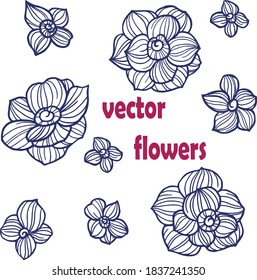 Abstract flower and leaf vector pattern. Trendy vintage style. Ideal for fabrics, cards, gift wrapping paper, wallpapers, scrapbooking etc.