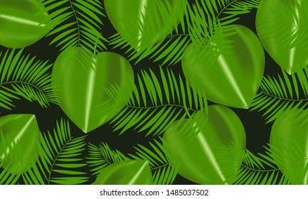Abstract Flower leaves Pattern Background