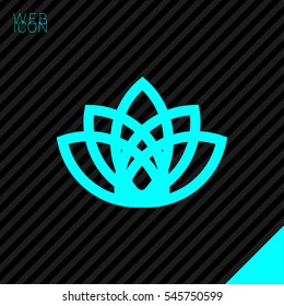 Abstract Flower Lily vector line icon. Creative infinite looped shape Luxury Fashion logotype concept icon. lily logo