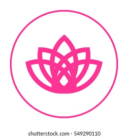 Abstract Flower Lily vector line icon. Creative infinite looped shape Luxury Fashion logotype concept icon. lily logo