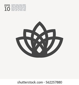 Abstract Flower Lily vector line icon. Creative infinite looped shape Luxury Fashion logotype concept icon. lily logo