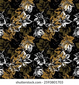 Abstract flower line seamless. Delicate floral vintage outline endless background. Retro style. Vector EPS Seamless pattern illustration flowers art 
