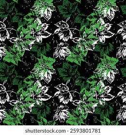 Abstract flower line seamless. Delicate floral vintage outline endless background. Retro style. Vector EPS Seamless pattern illustration flowers art 