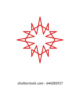 Abstract Flower Lines Decorative Logo Template Illustration Design. Vector EPS 10.