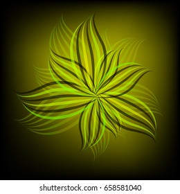 Abstract flower from lines. Vector