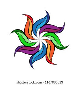 abstract flower logo
