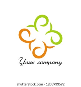 Abstract flower logo