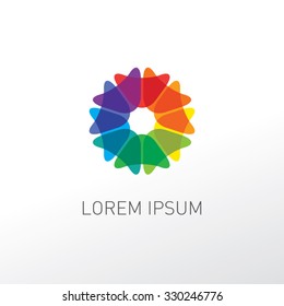 abstract flower logo