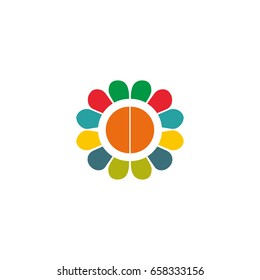 abstract flower logo