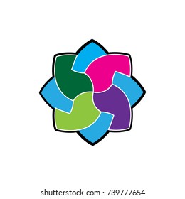 abstract flower logo