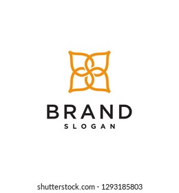 abstract flower logo design