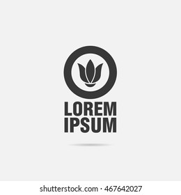 Abstract flower logo design