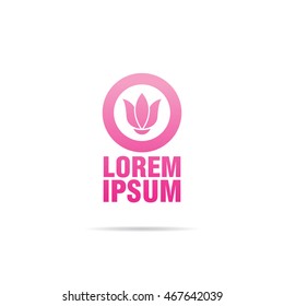 Abstract flower logo design