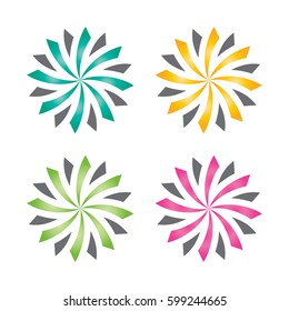 Abstract flower logo design