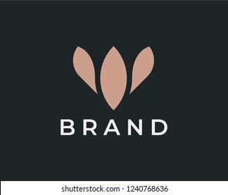 Abstract flower logo design concept. Universal flower design.