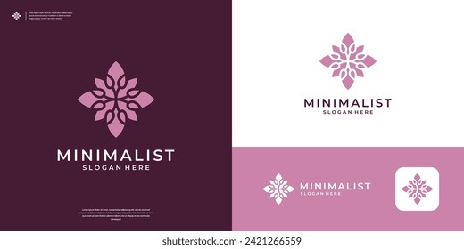 Abstract flower logo design inspiration