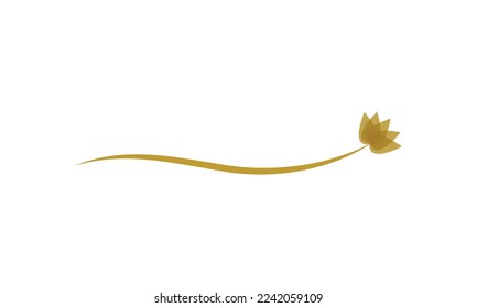 Abstract flower logo design. Linear lotus vector design. Elegant water lily logotype